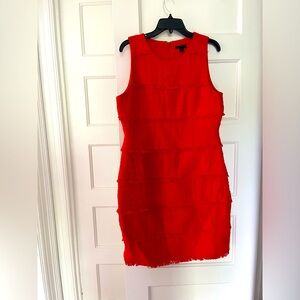 Red J. Crew Tweed Dress